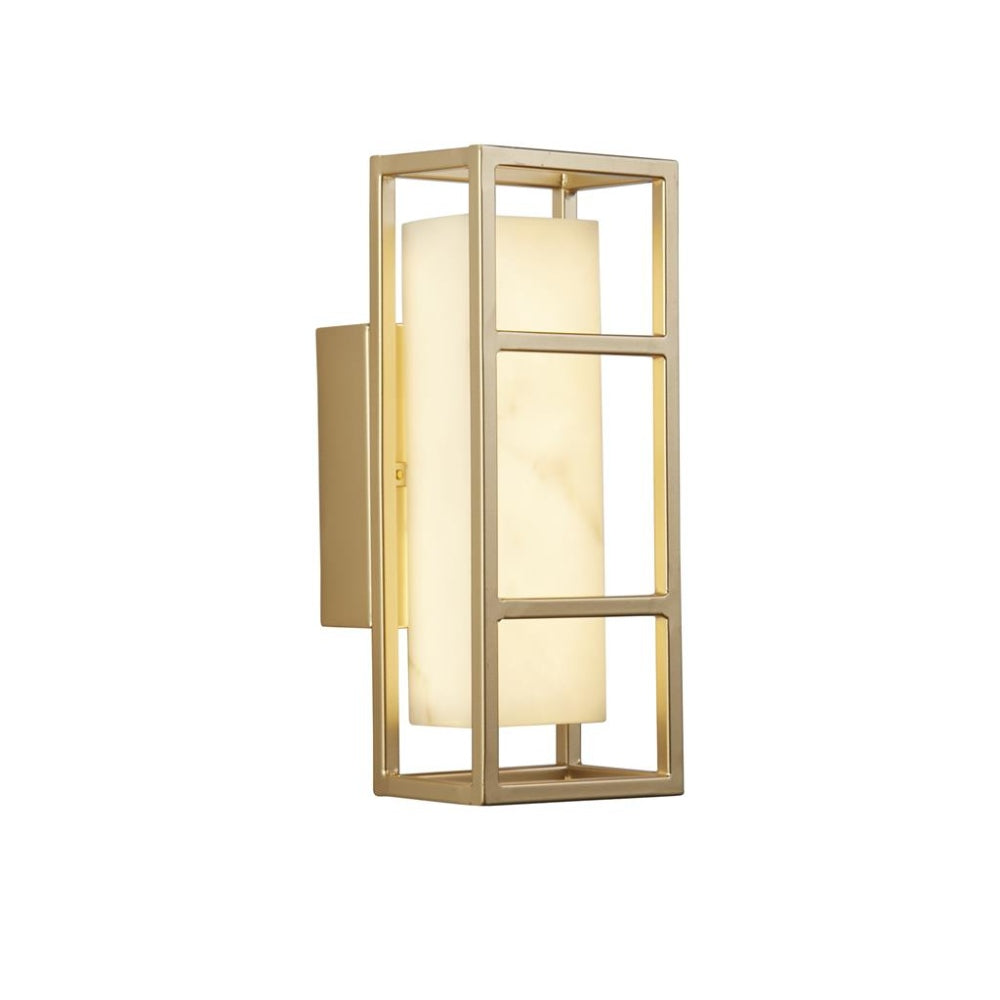 Mirage Matte Gold and Marble LED IP44 Wall Light