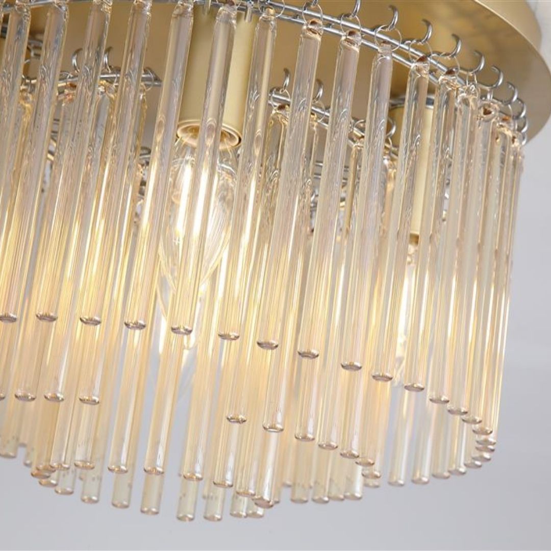 Swizzle 5-Light Gold Flush Ceiling Light