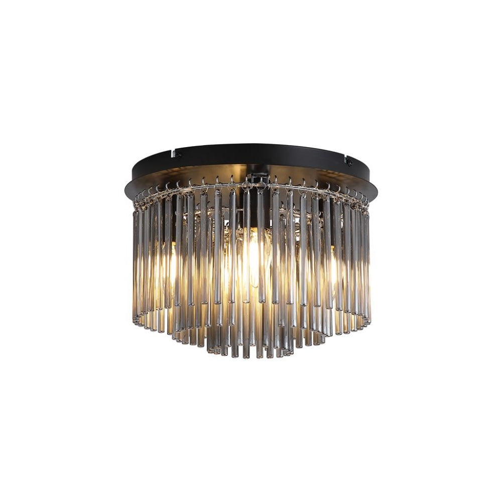 Swizzle 5-Light Matte Black Flush Ceiling Light