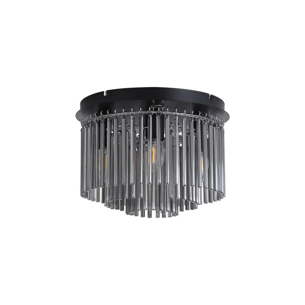 Swizzle 5-Light Matte Black Flush Ceiling Light