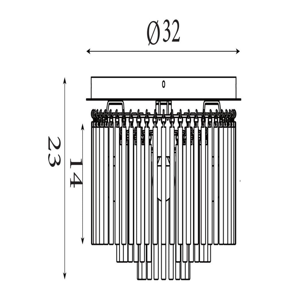 Swizzle 5-Light Matte Black Flush Ceiling Light