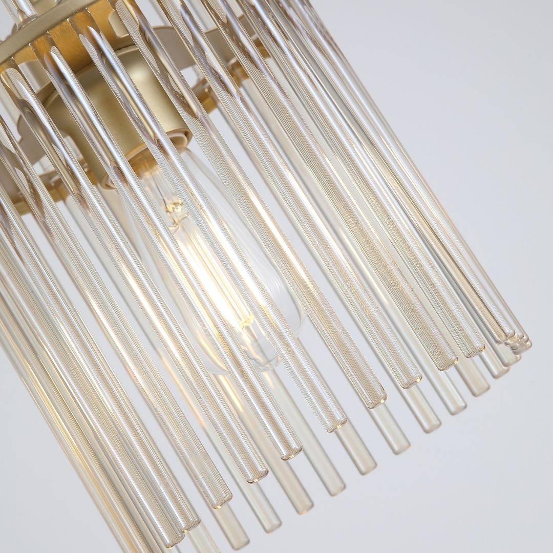 Swizzle 1-Light Gold Pendant