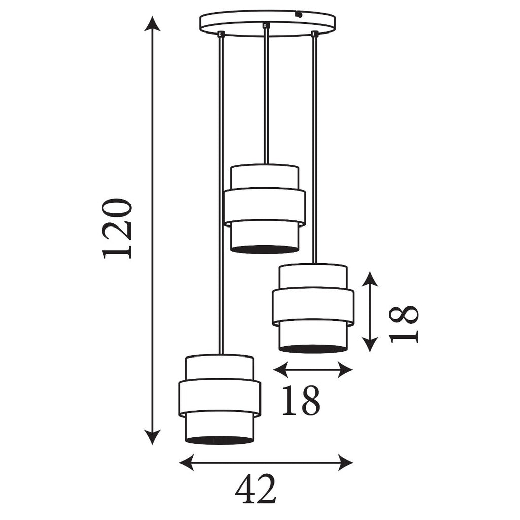 Royal 3-Light Sand Pendant