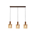 Sweden 3-Light Brown Bar Pendant