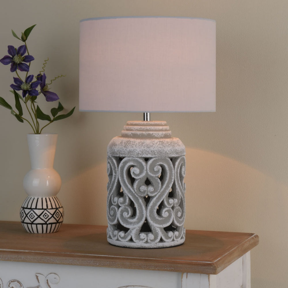 Blythe Grey Table Lamp