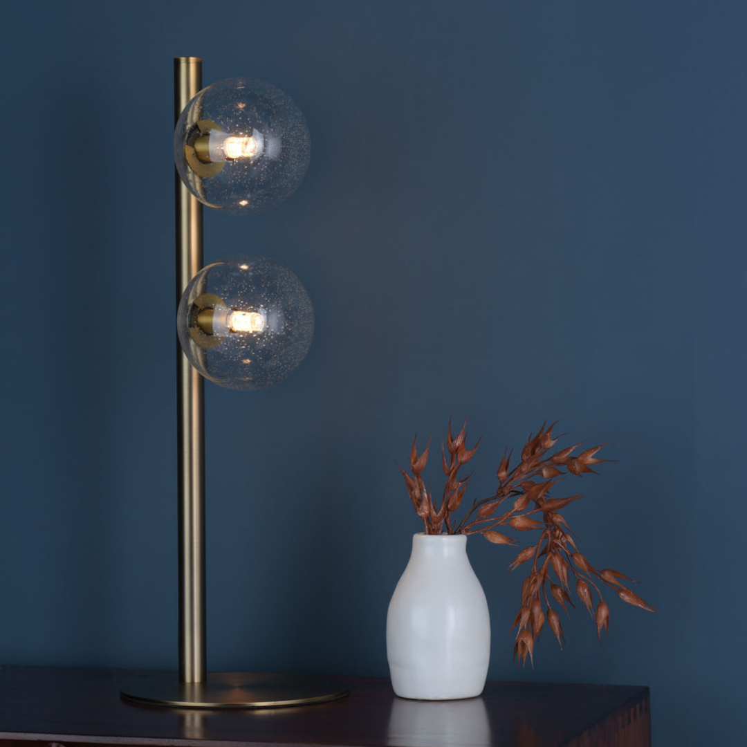Ophelia 2-Light Warm Brass Table Lamp