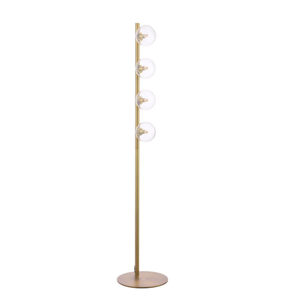 Ophelia 4-Light Warm Brass Floor Lamp