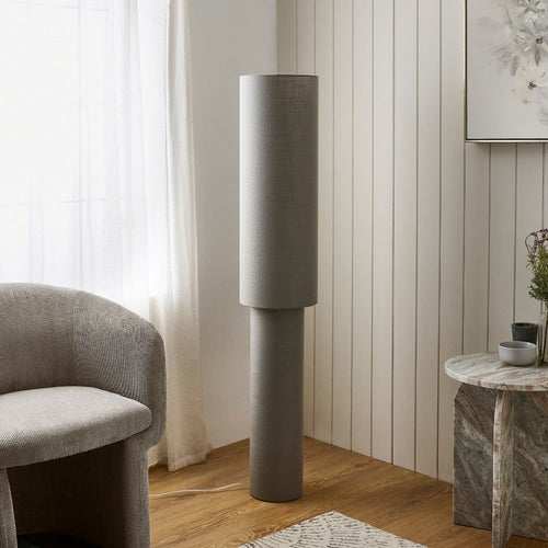 Buxton Grey Column Floor Lamp