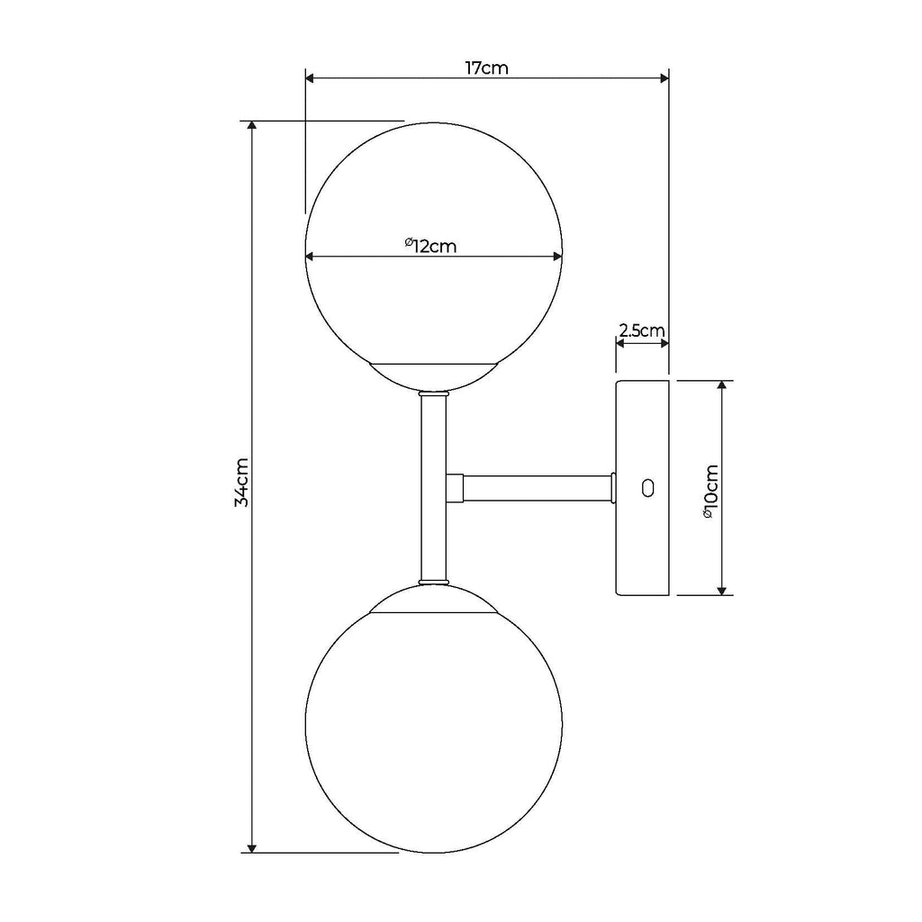Tamara 2-Light Antique Brass Wall Light