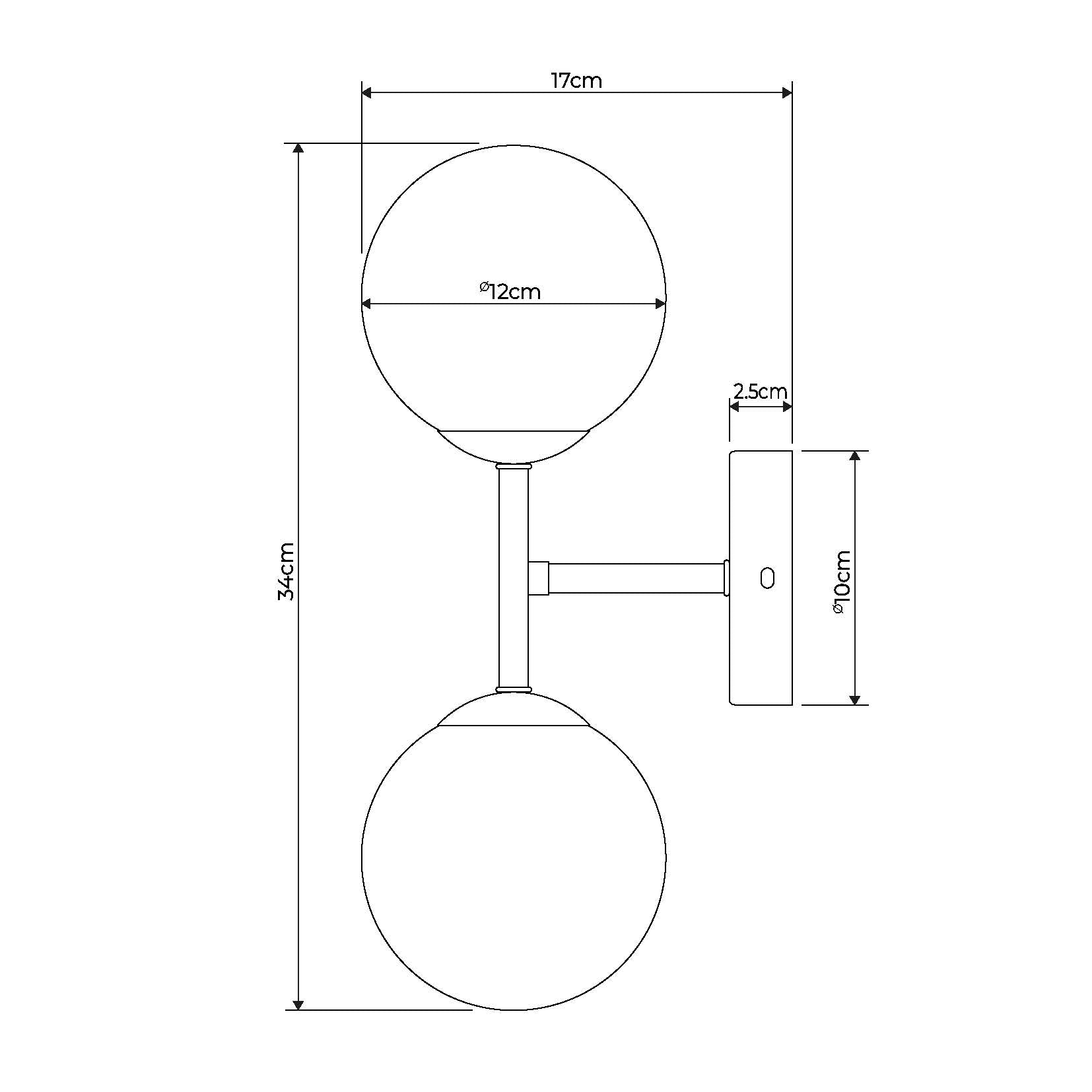 Tamara 2-Light Antique Brass Wall Light