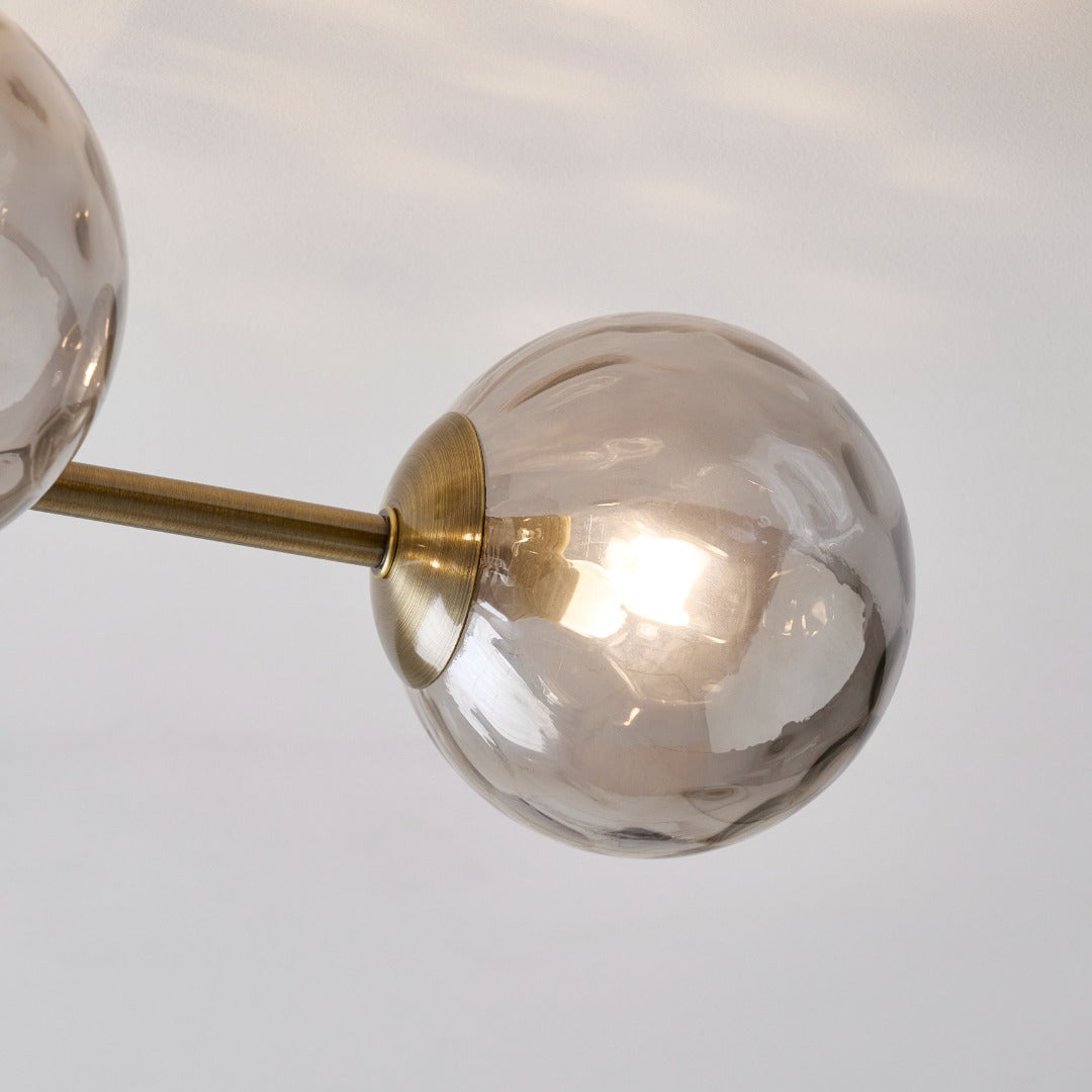 Tamara 4-Light Antique Brass Semi-Flush Ceiling Light