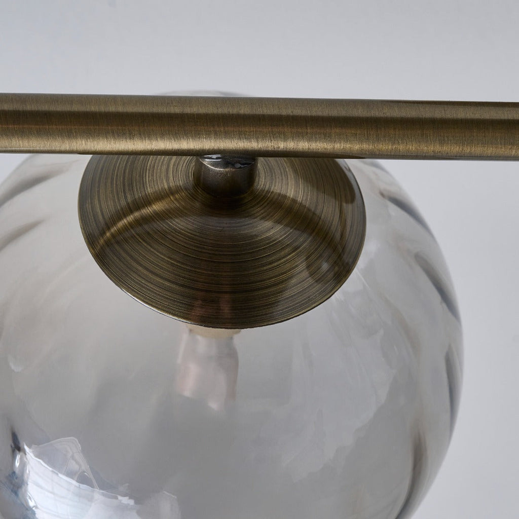 Tamara 4-Light Antique Brass Semi-Flush Ceiling Light