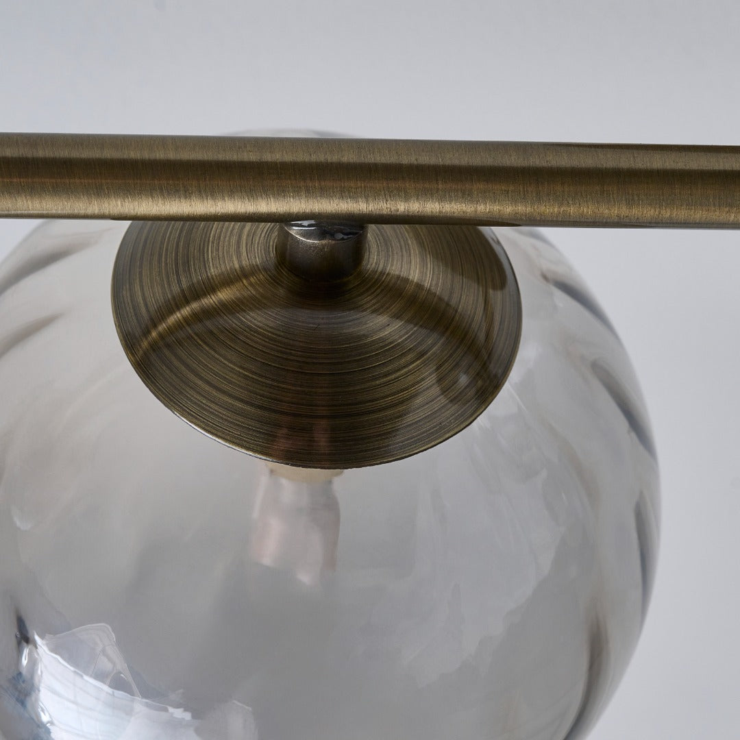 Tamara 4-Light Antique Brass Semi-Flush Ceiling Light