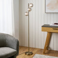 Tamara 3-Light Antique Brass Floor Lamp