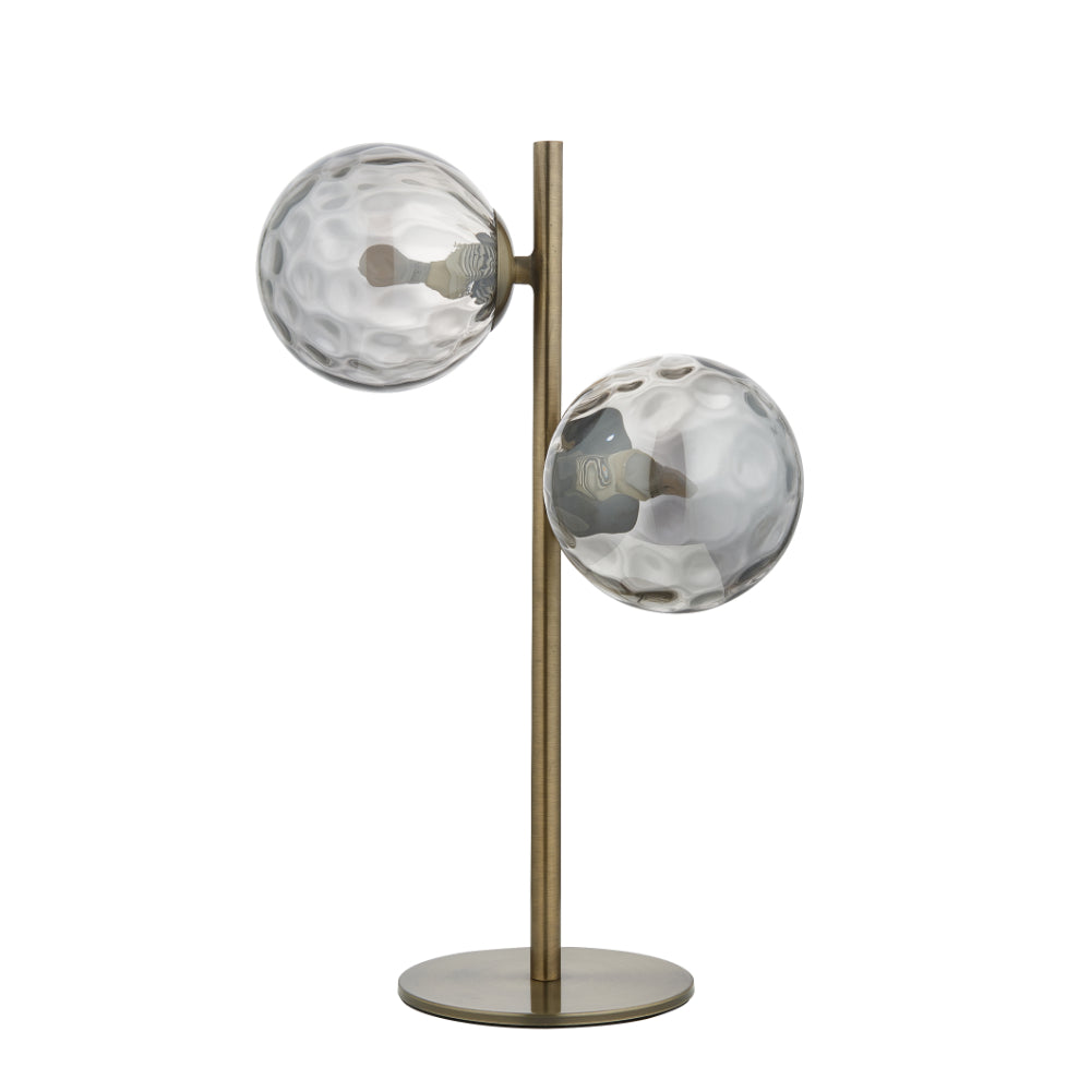 Tamara 2-Light Antique Brass Table Lamp