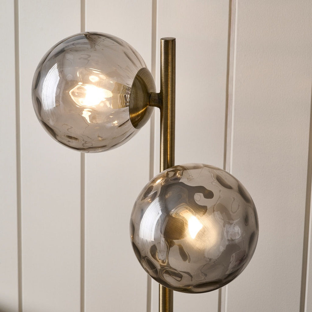 Tamara 2-Light Antique Brass Table Lamp