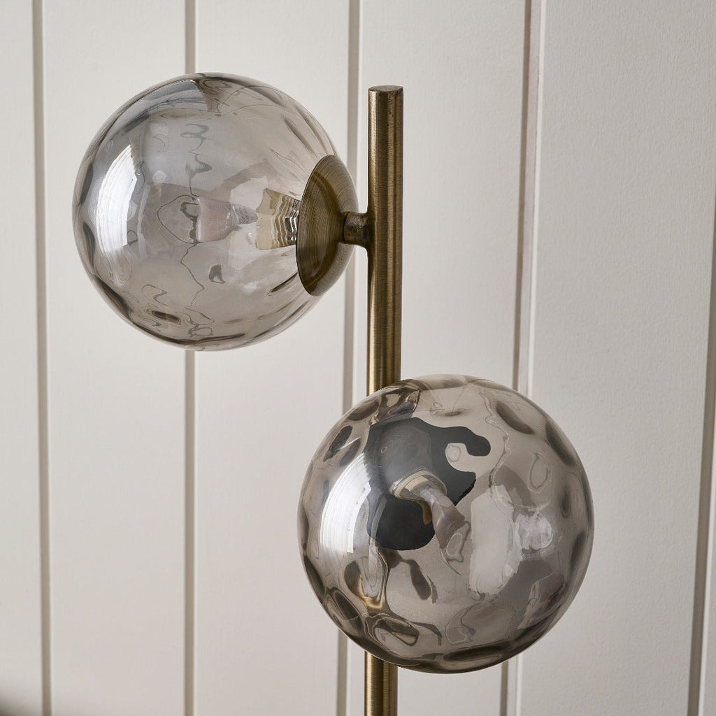 Tamara 2-Light Antique Brass Table Lamp