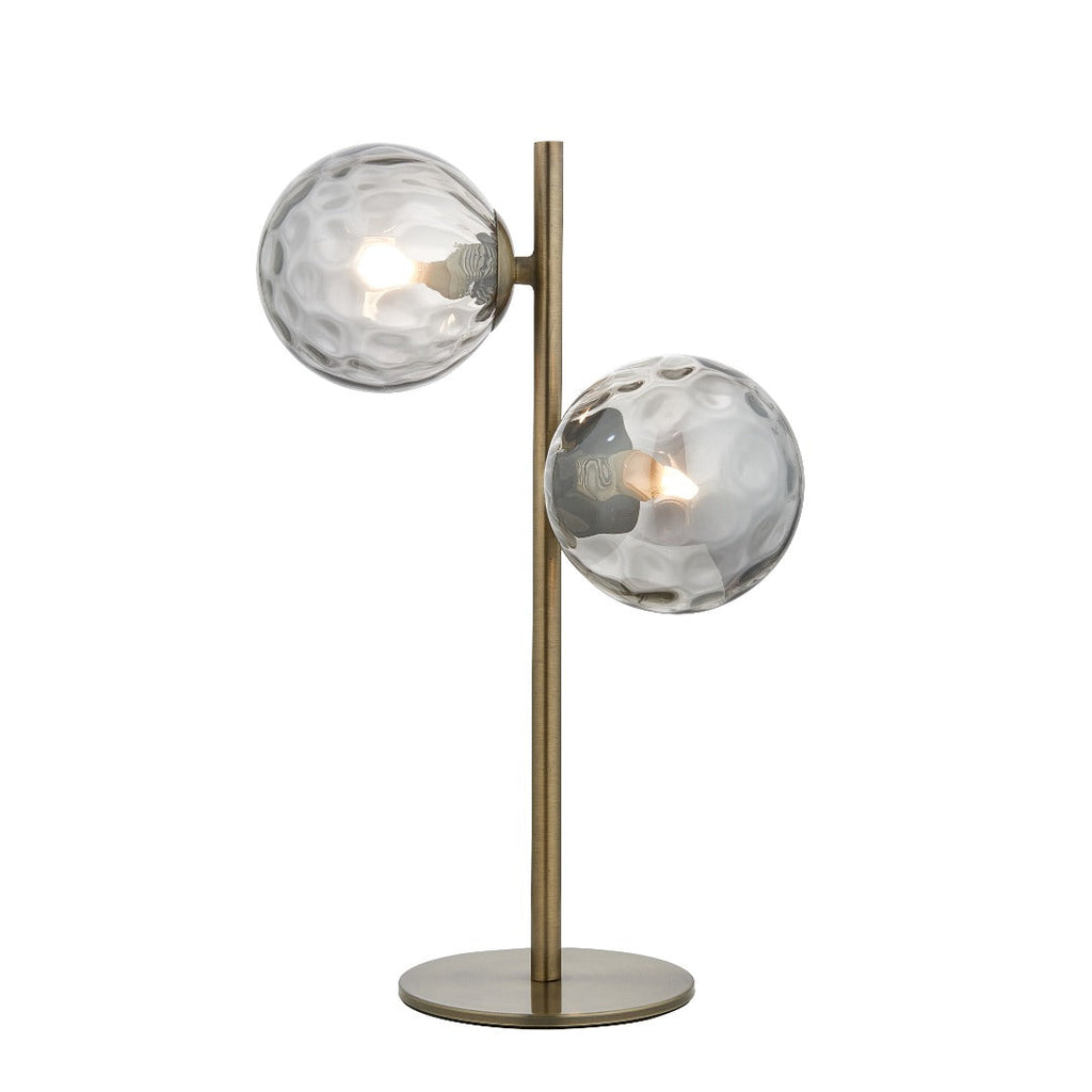 Tamara 2-Light Antique Brass Table Lamp