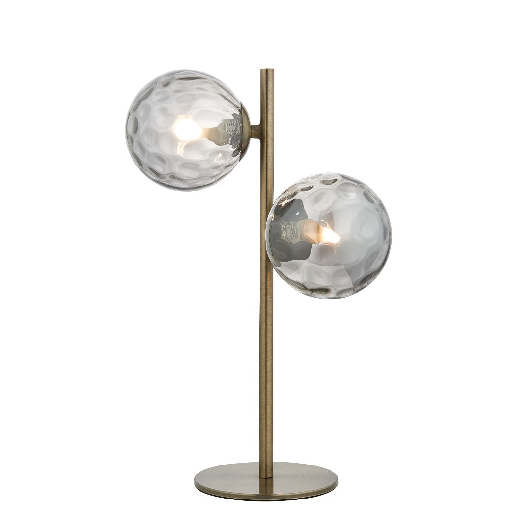 Tamara 2-Light Antique Brass Table Lamp