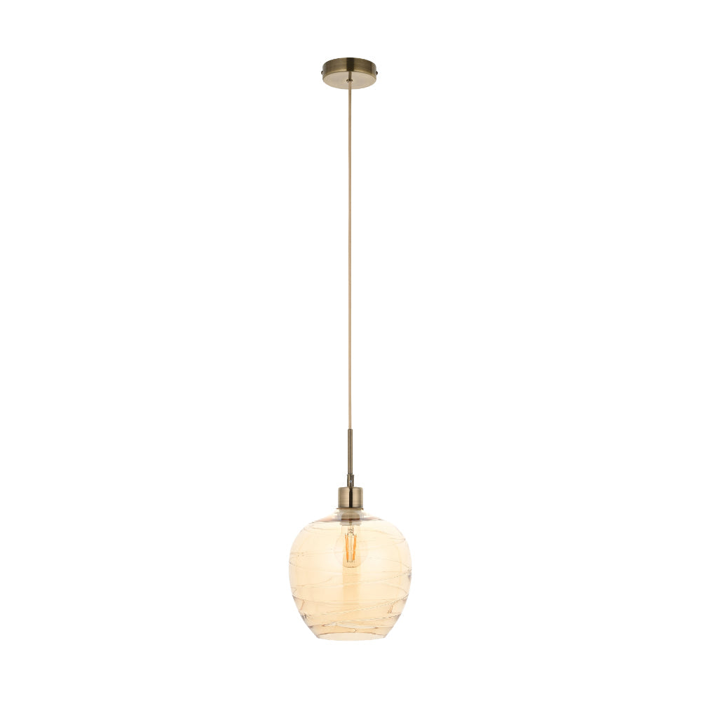 Zula 1-Light Champagne Pendant