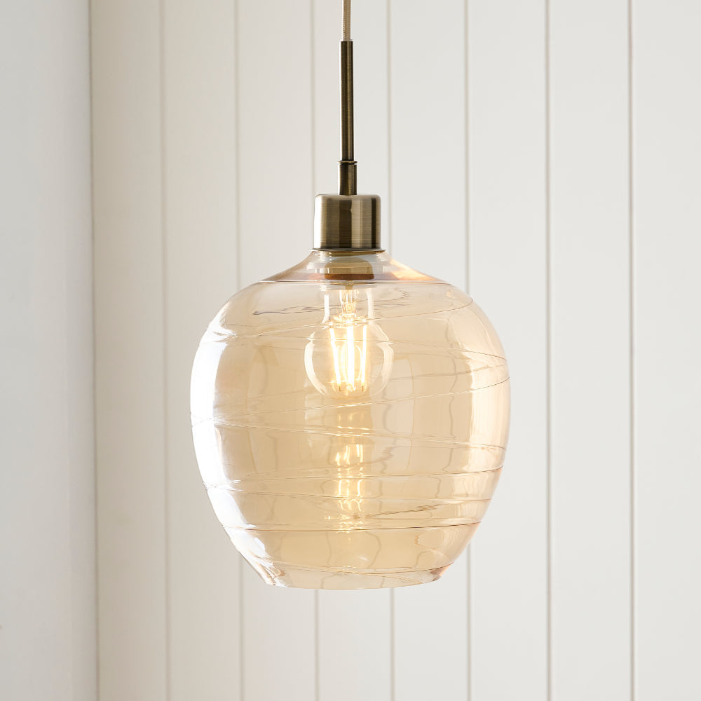 Zula 1-Light Champagne Pendant