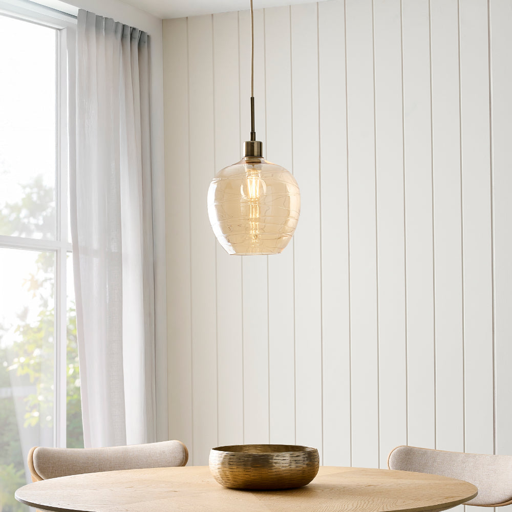 Zula 1-Light Champagne Pendant