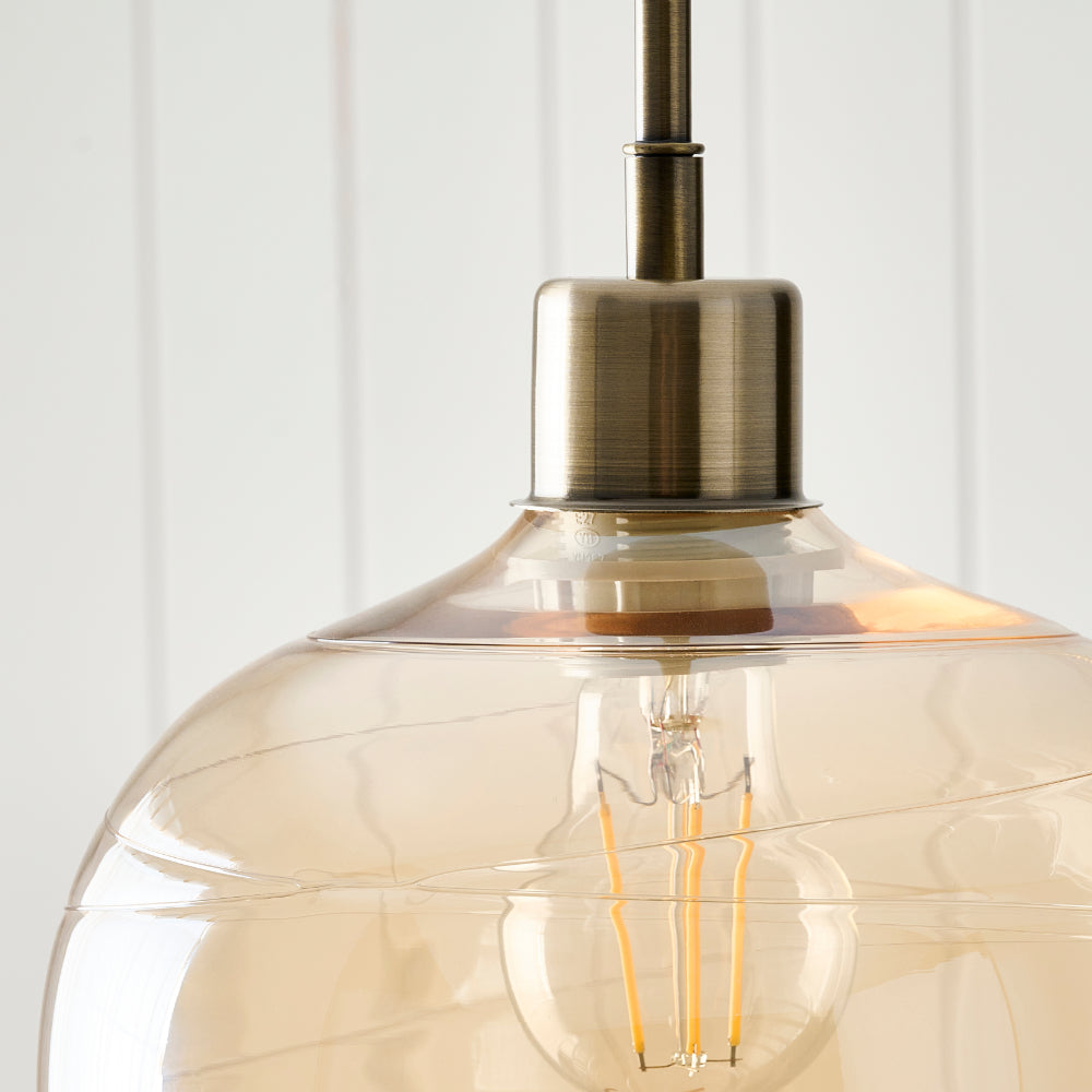 Zula 1-Light Champagne Pendant