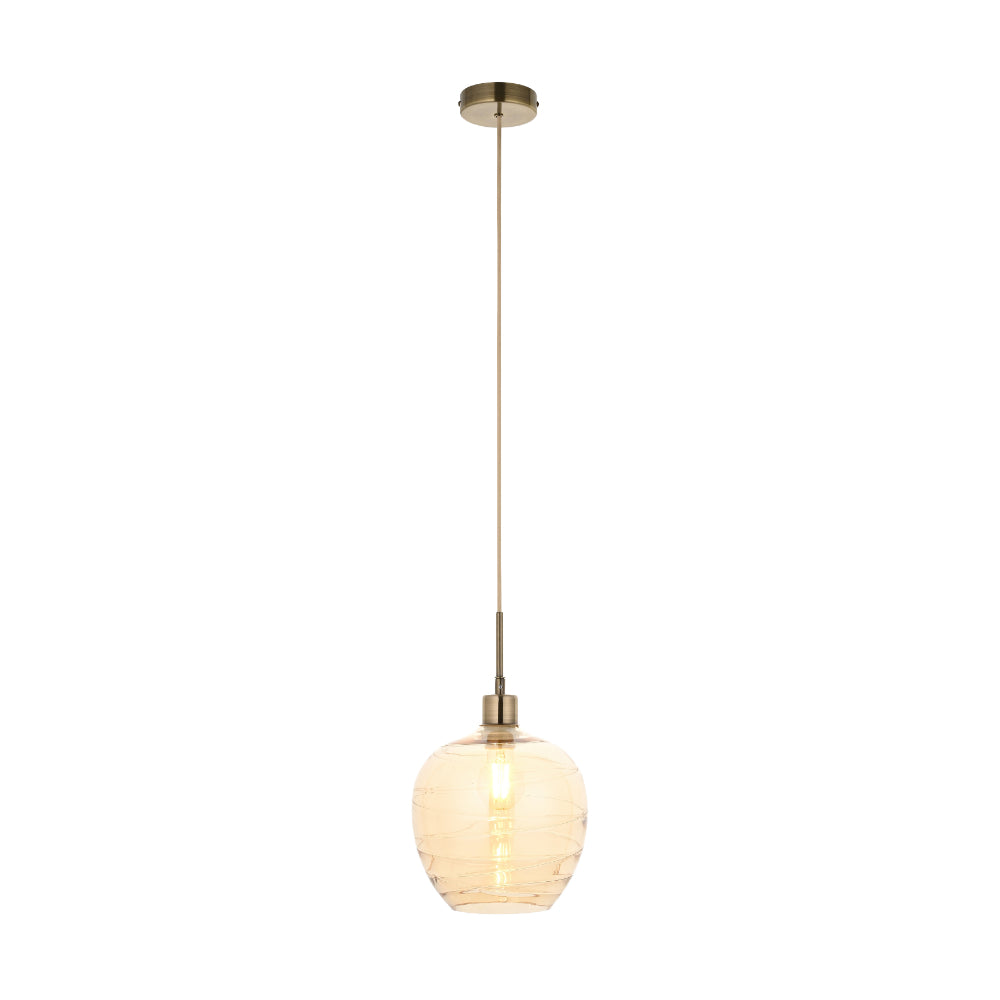 Zula 1-Light Champagne Pendant