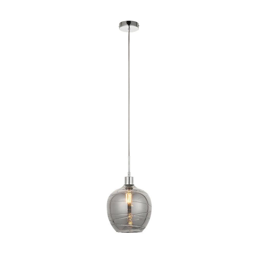 Zula 1-Light Smokey Grey Pendant