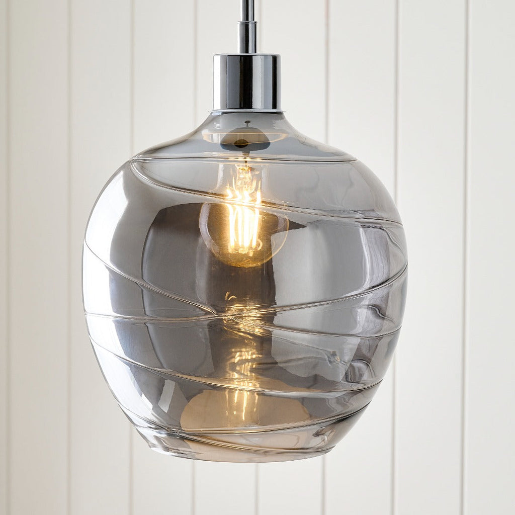Zula 1-Light Smokey Grey Pendant
