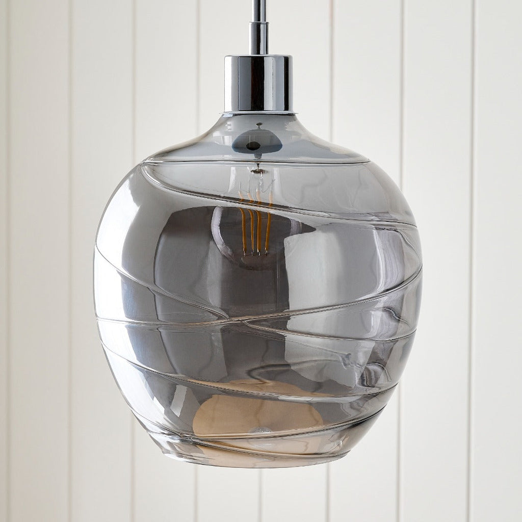 Zula 1-Light Smokey Grey Pendant