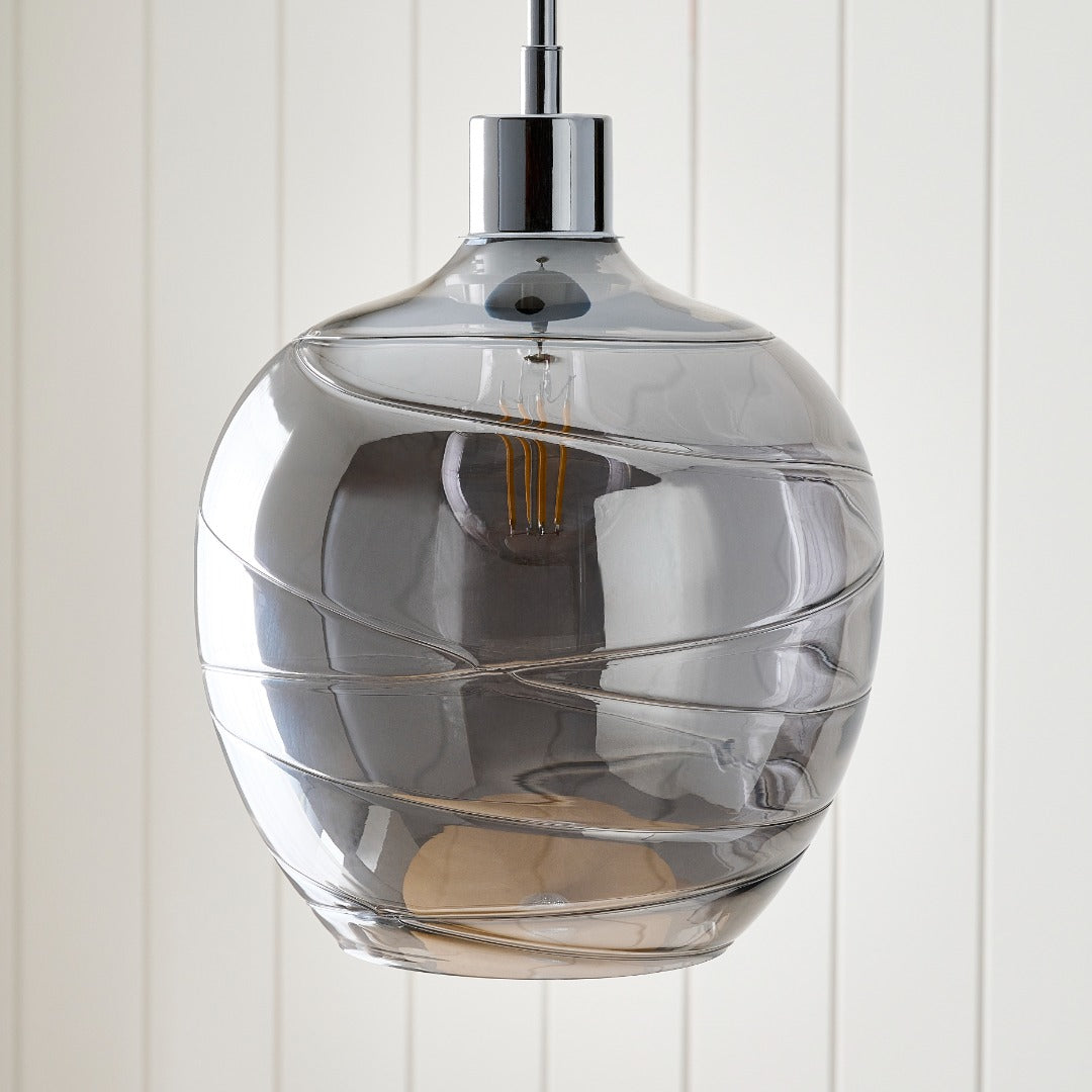 Zula 1-Light Smokey Grey Pendant