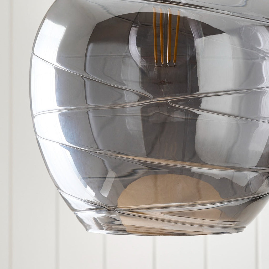 Zula 1-Light Smokey Grey Pendant