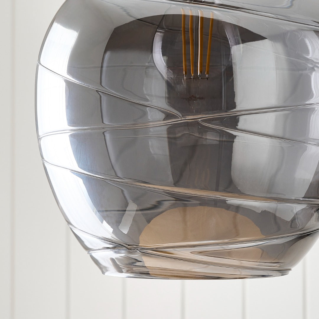 Zula 1-Light Smokey Grey Pendant