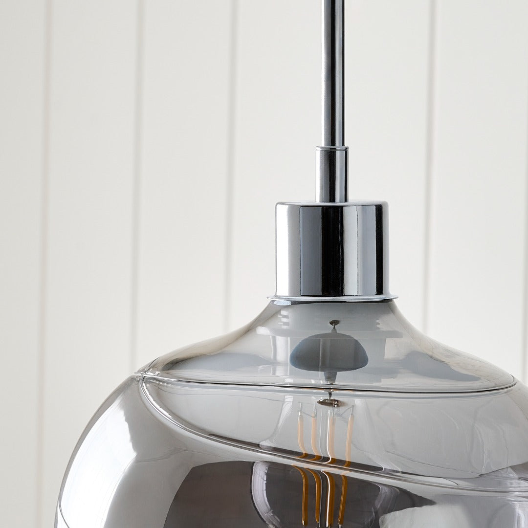 Zula 1-Light Smokey Grey Pendant