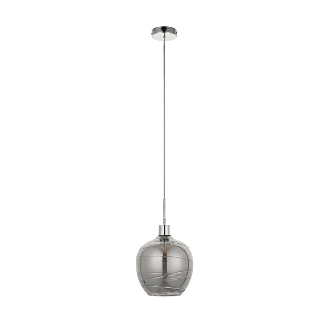 Zula 1-Light Smokey Grey Pendant