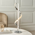 Hyde Chrome And Crystal LED Table Lamp