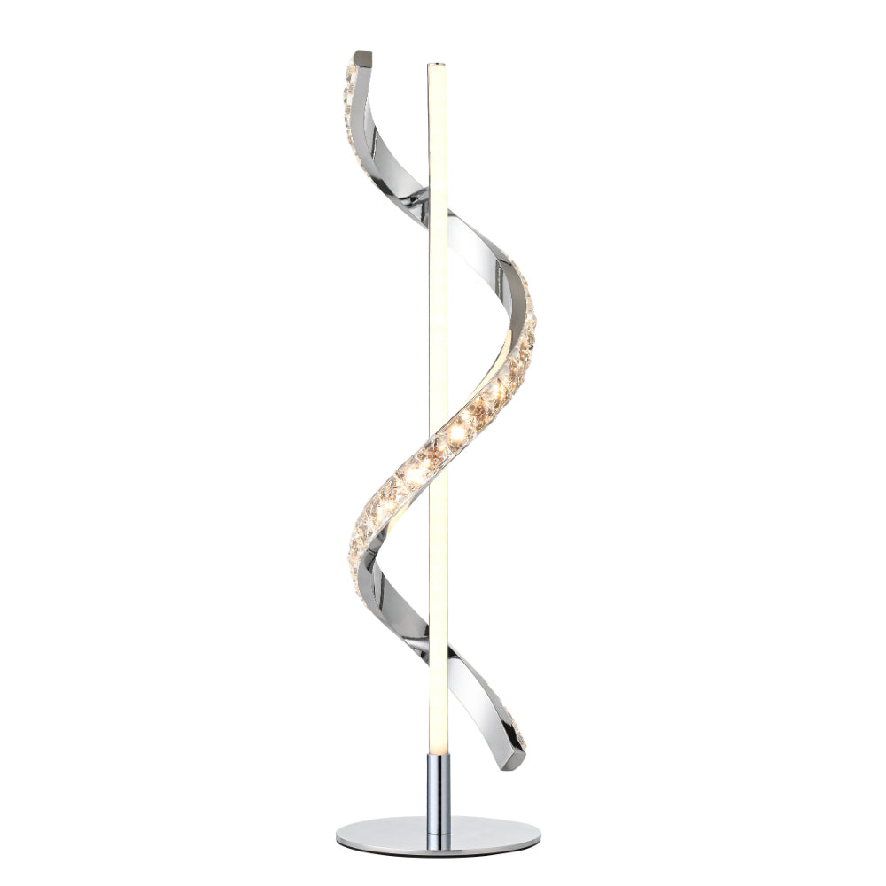 Hyde Chrome And Crystal LED Table Lamp