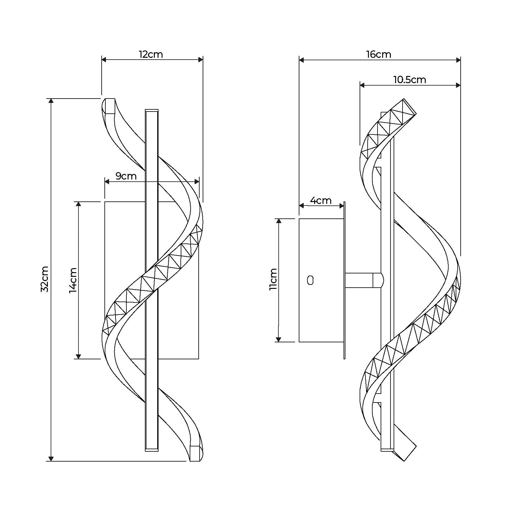 Hyde 1-Light Chrome And Crystal LED Wall Light