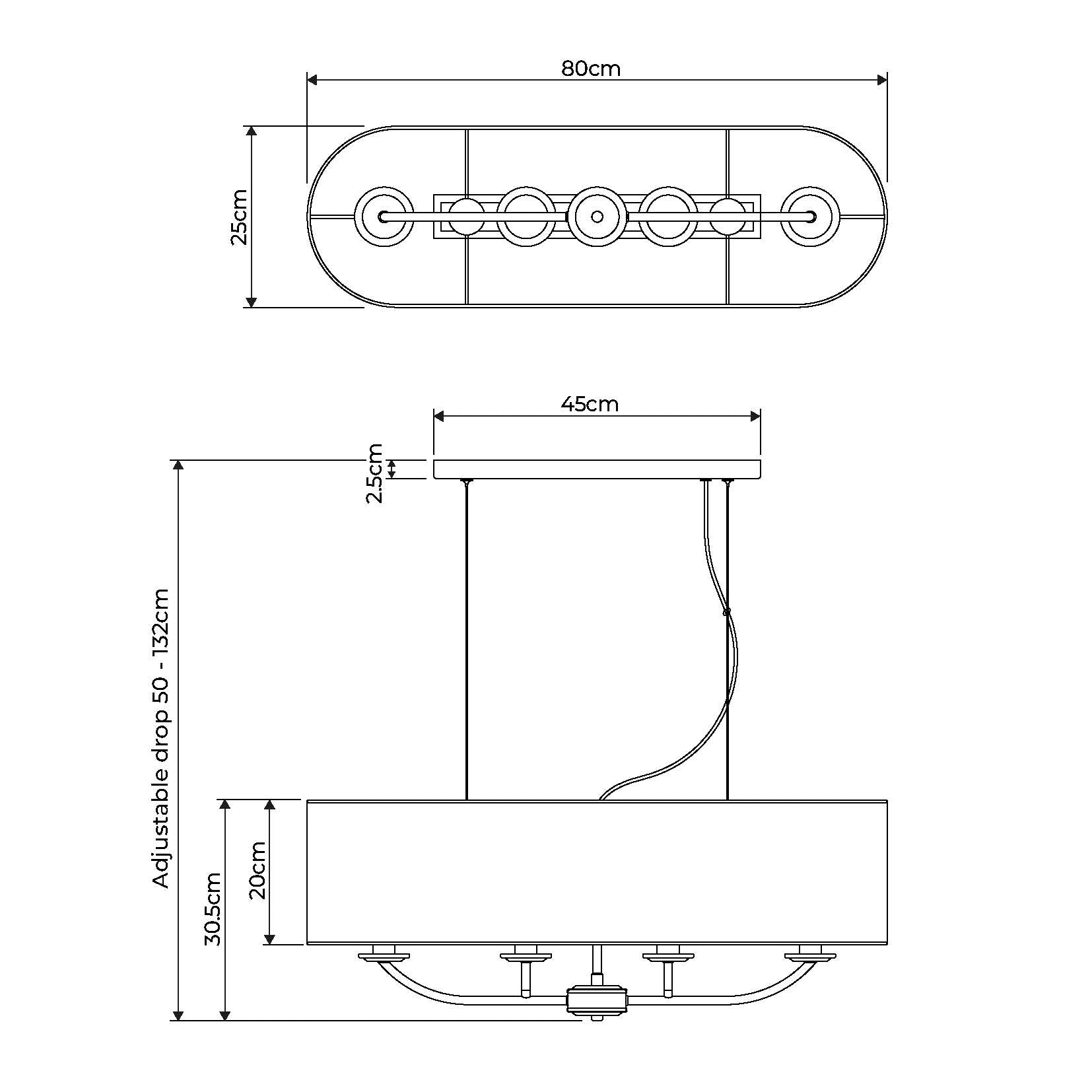 Marston Satin Nickel Pendant