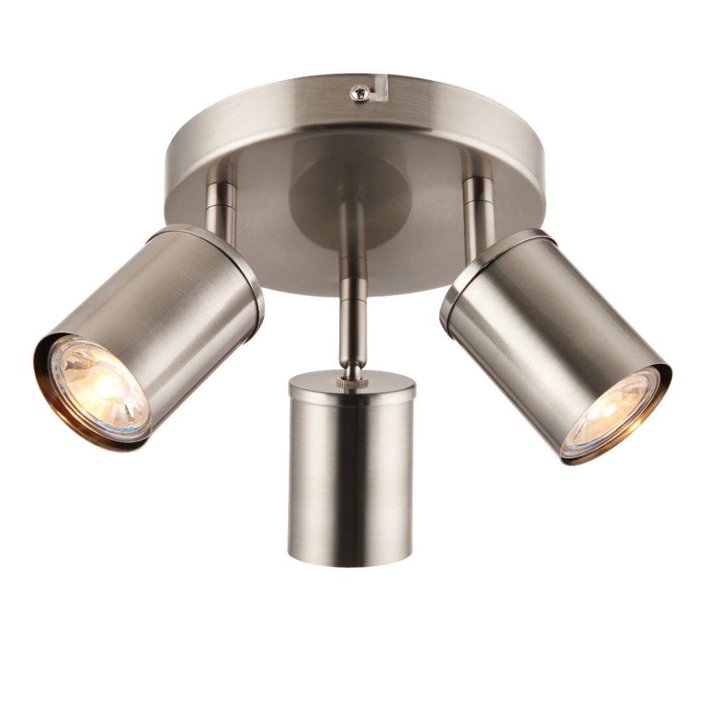 Talbot Brushed Nickel 3-Spot Plate