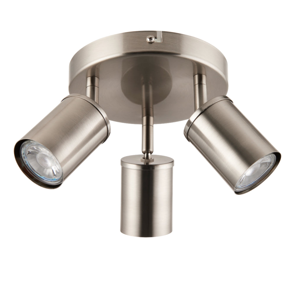 Talbot Brushed Nickel 3-Spot Plate