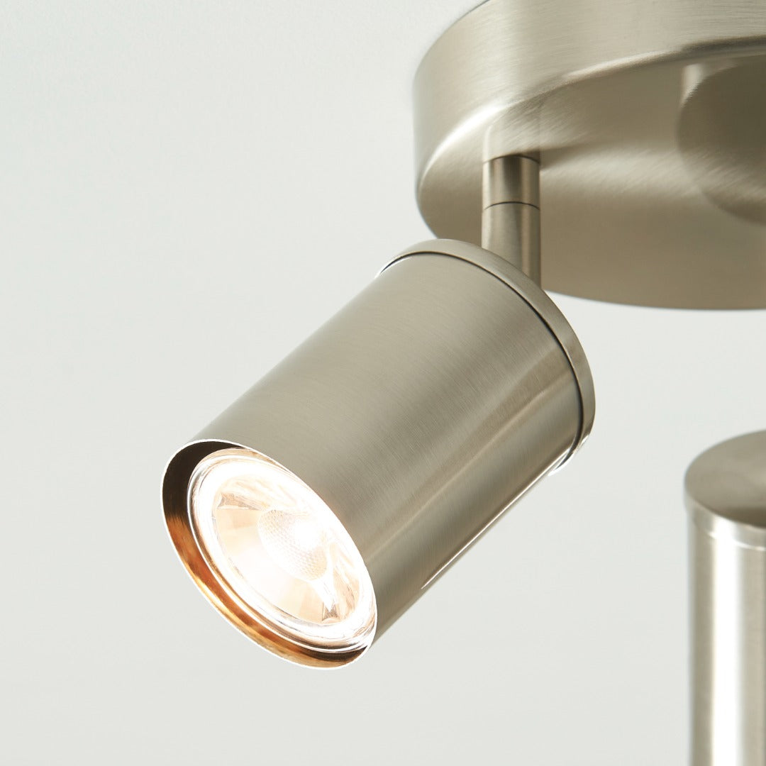 Talbot Brushed Nickel 3-Spot Plate