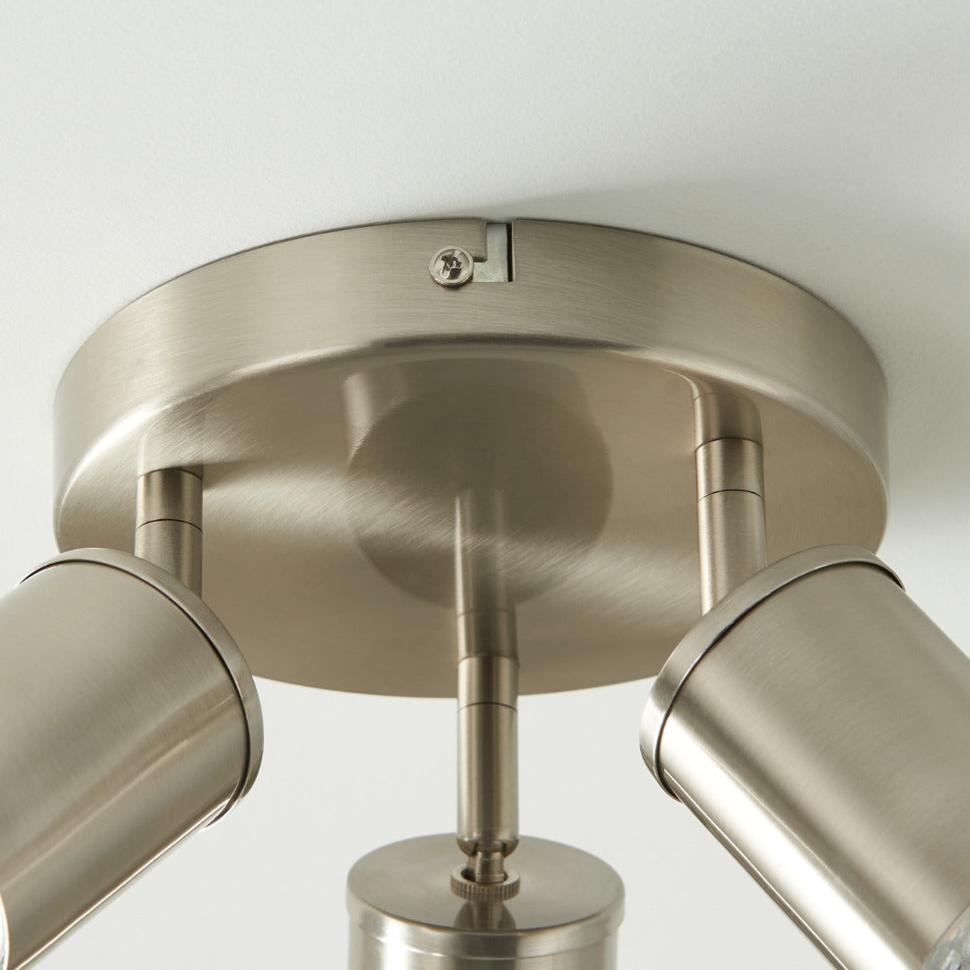 Talbot Brushed Nickel 3-Spot Plate