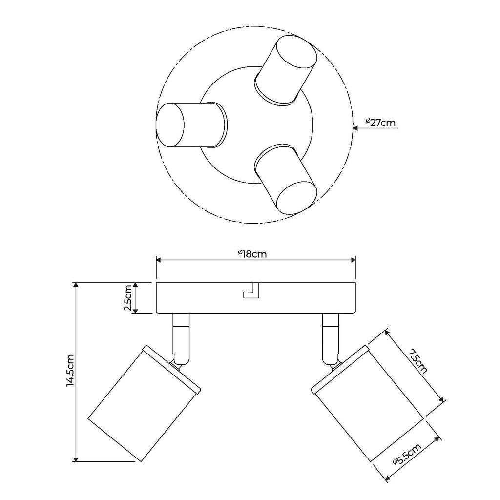 Talbot Brushed Nickel 3-Spot Plate