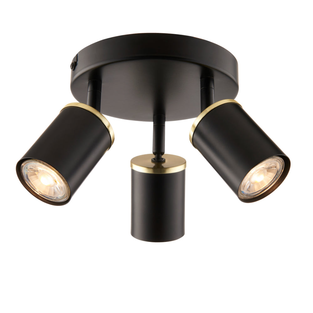 Talbot Matte Black 3-Spot Plate