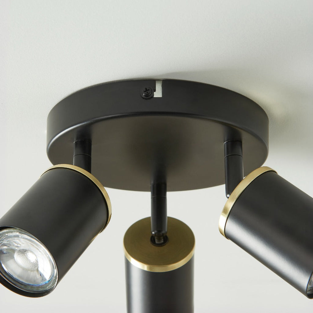 Talbot Matte Black 3-Spot Plate