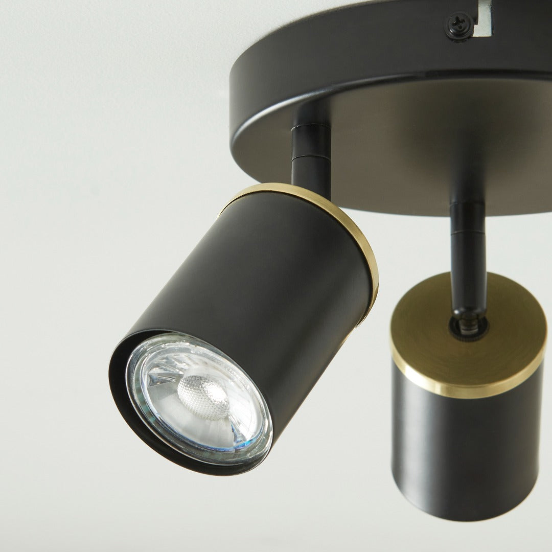 Talbot Matte Black 3-Spot Plate