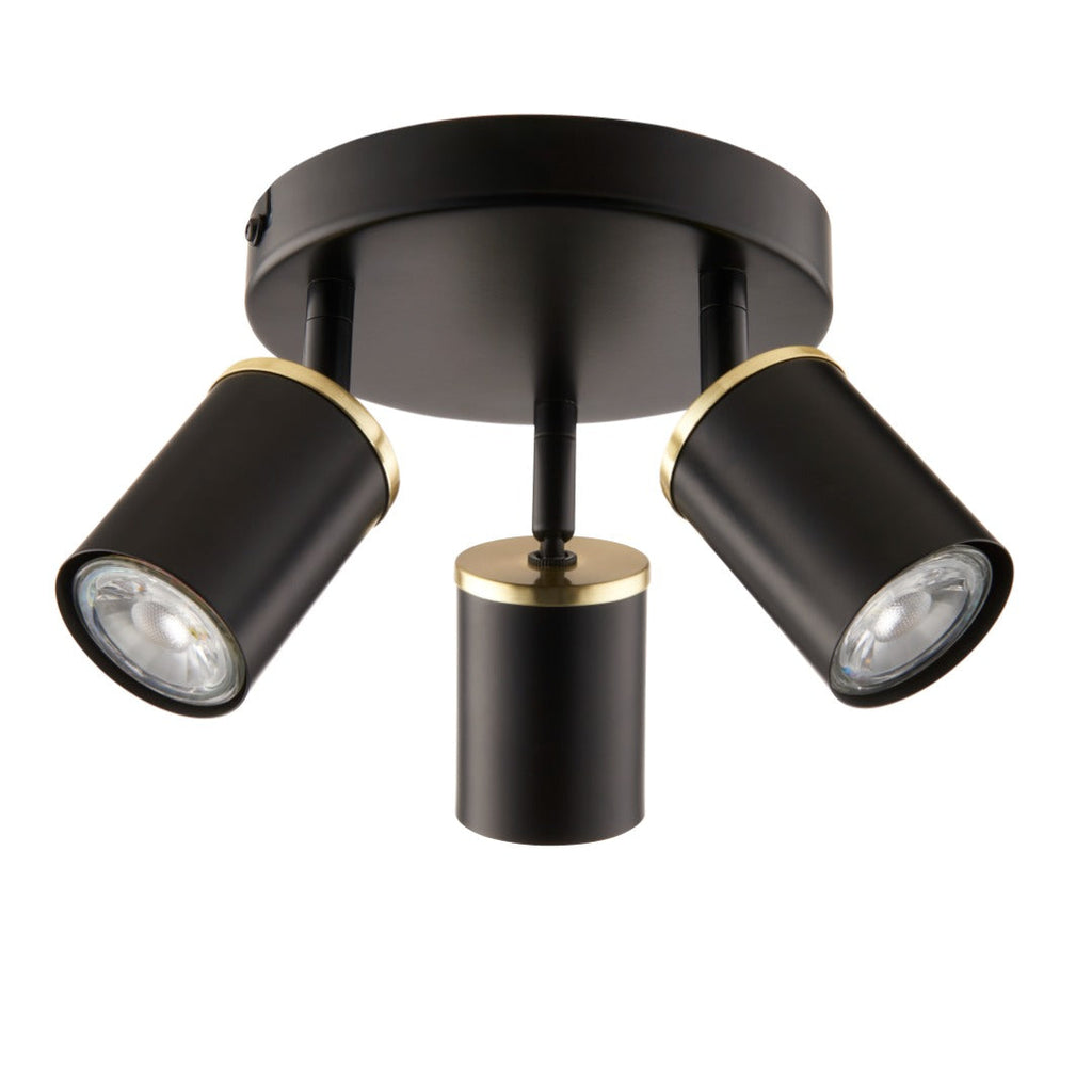 Talbot Matte Black 3-Spot Plate