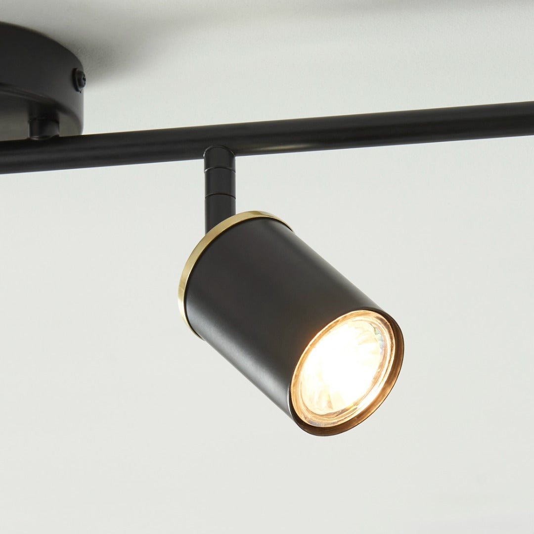 Talbot Matte Black 4-Spot Bar